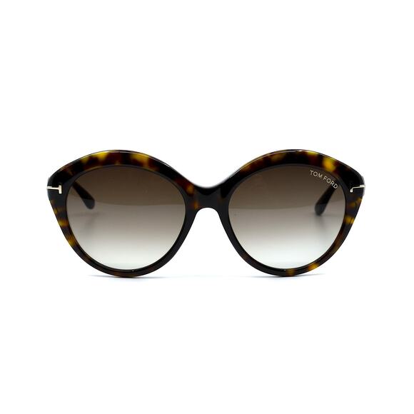 NEW TOM FORD MAXINE TF763/S 52K HAVANA BROWN GRADIENT AUTHENTIC SUNGLASS… - Picture 2 of 11